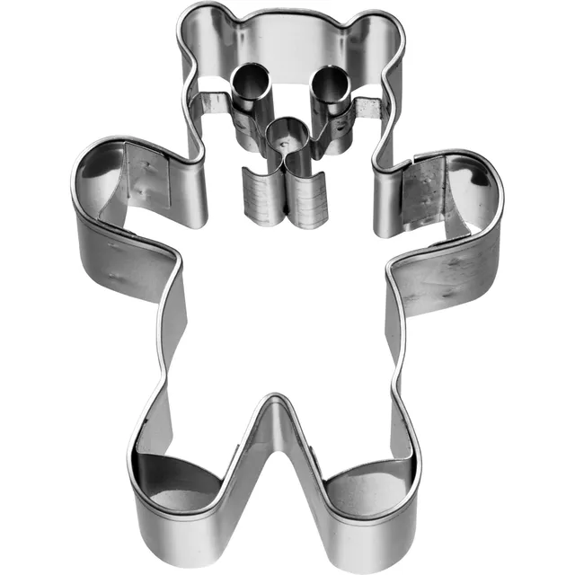 birkmann-ausstechform-teddyb-r-6-5-cm-edelstahl-pl-tzchenform-mit-innenpr-gung image 1