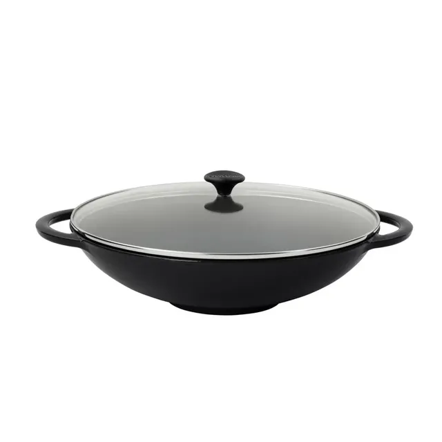 chasseur-gusseisen-wok-mit-glasdeckel-4-5-l-handgeschmiedet-aus-frankreich-doppe image 1