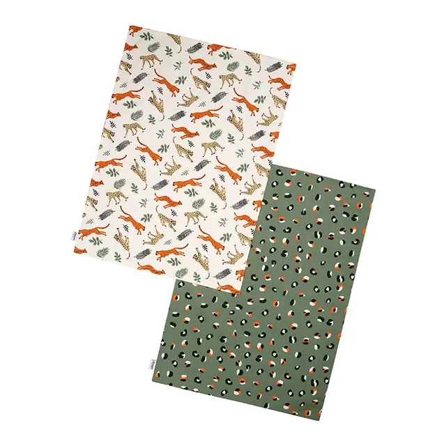 dexam-leopard-print-geschirrtuch-set-2-teilig-100-baumwolle image 1