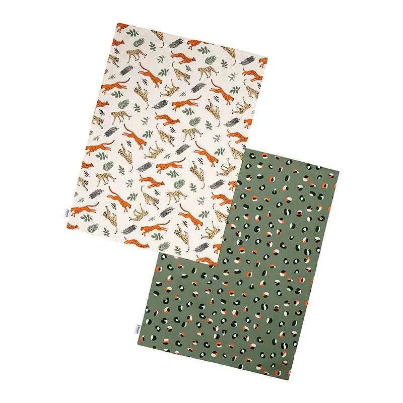 dexam-leopard-print-geschirrtuch-set-2-teilig-100-baumwolle image 1
