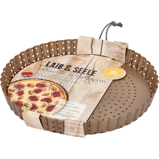 birkmann-laib-seele-quiche-tarteform-perforiert-210554-25-cm-karbonstahl-bronze- image 1