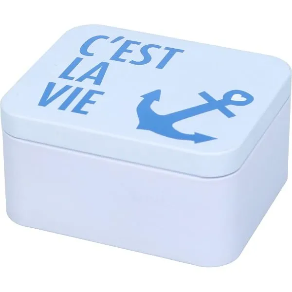 birkmann-geschenkbox-scandic-blue-wei-blech-dose-c-est-la-vie-12-10-6-2-cm-leben image 1