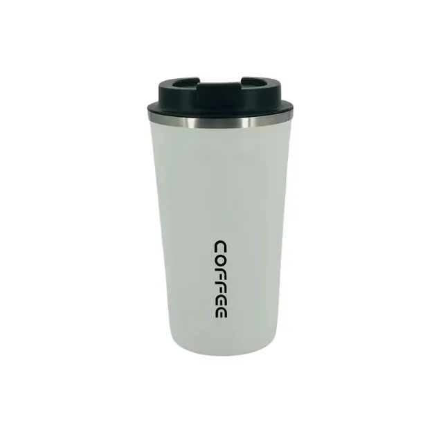 dexam-travel-mug-510ml-wei-er-thermobecher-mit-schwarzem-deckel image 1