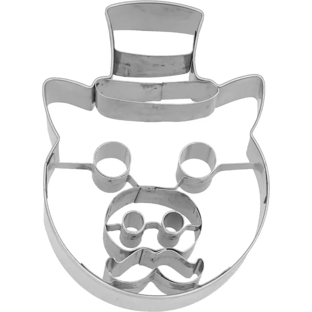 birkmann-pl-tzchenausstecher-schweinchen-mit-zylinder-edelstahl-ausstechform-mit image 1