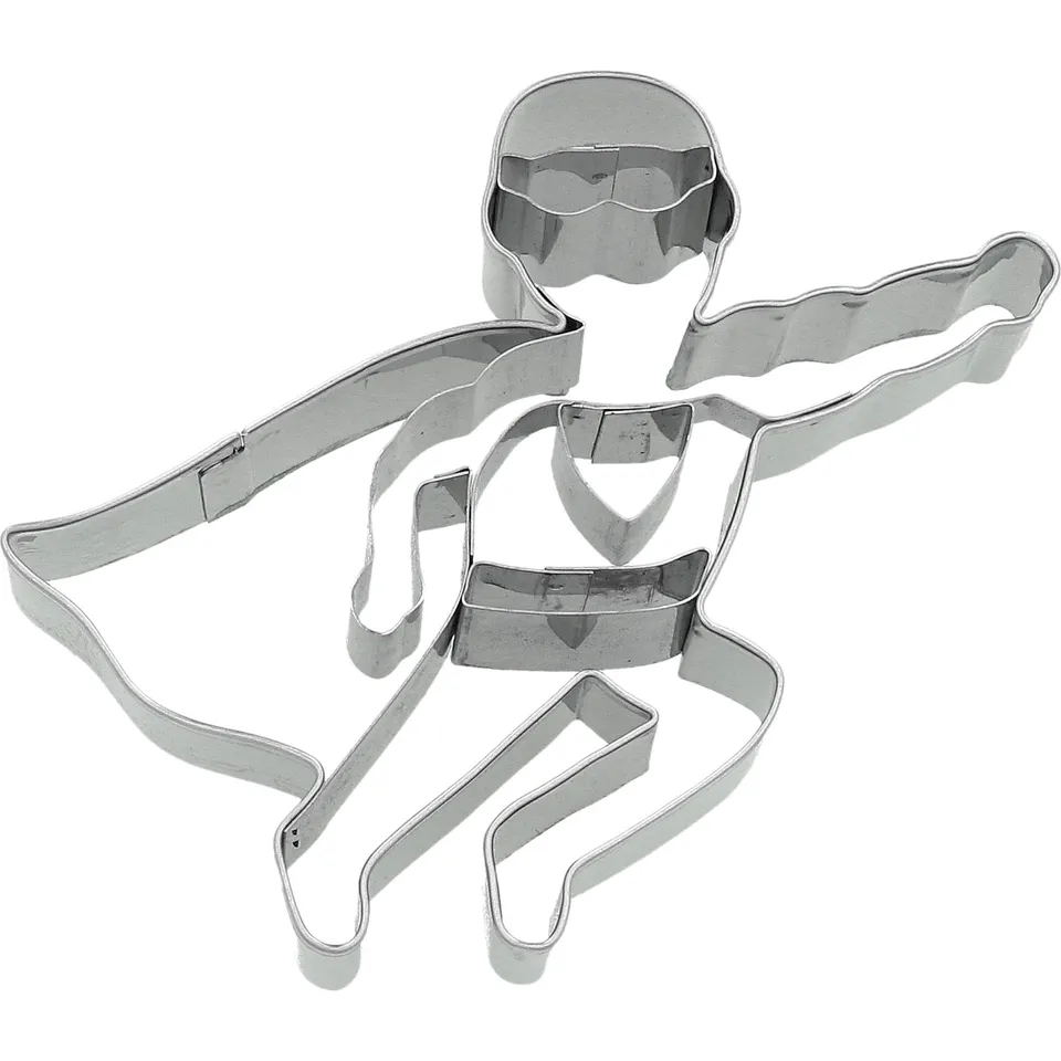 birkmann-ausstechform-superheld-keksausstecher-mit-umriss-pr-gung-edelstahl-9-cm image 1