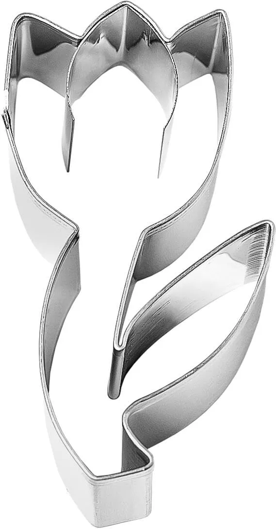 birkmann-ausstechform-tulpe-edelstahl-mit-innenpr-gung-6-cm image 1