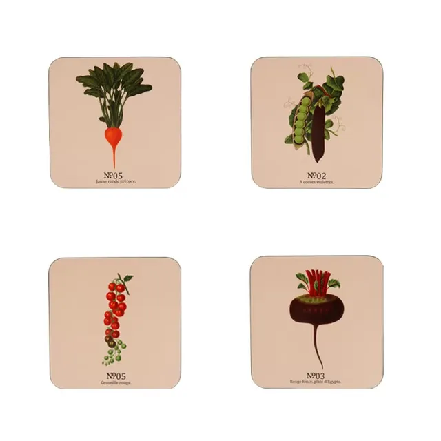 dexam-rhs-benary-vegetables-untersetzer-set-4-tlg-steingut-mit-rutschfester-kork image 1