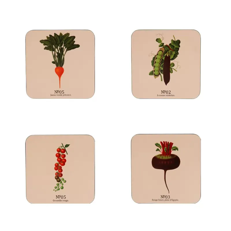 dexam-rhs-benary-vegetables-untersetzer-set-4-tlg-steingut-mit-rutschfester-kork image 1