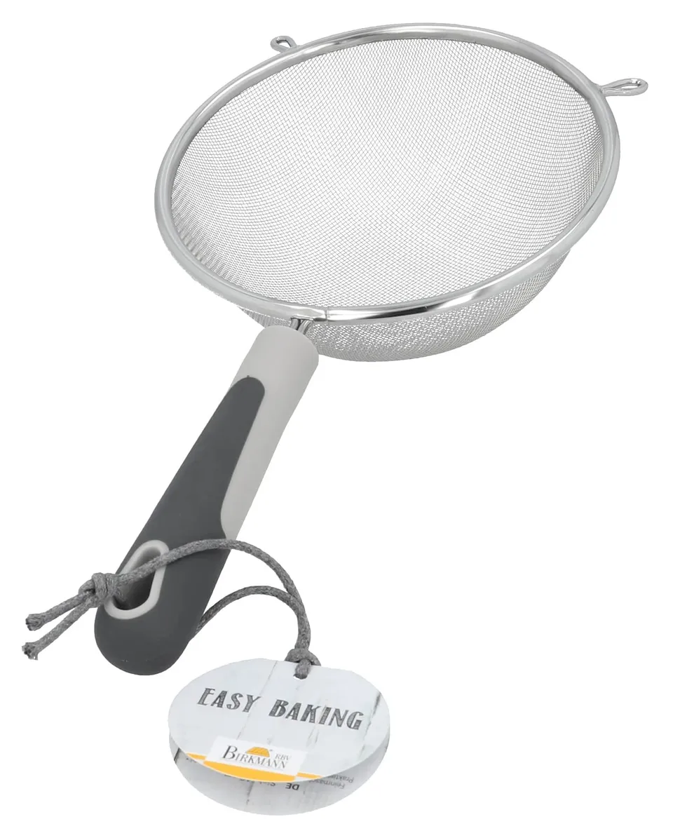 birkmann-easy-baking-k-chensieb-feinmaschig-edelstahl-mit-kunststoffgriff-16-cm- image 1