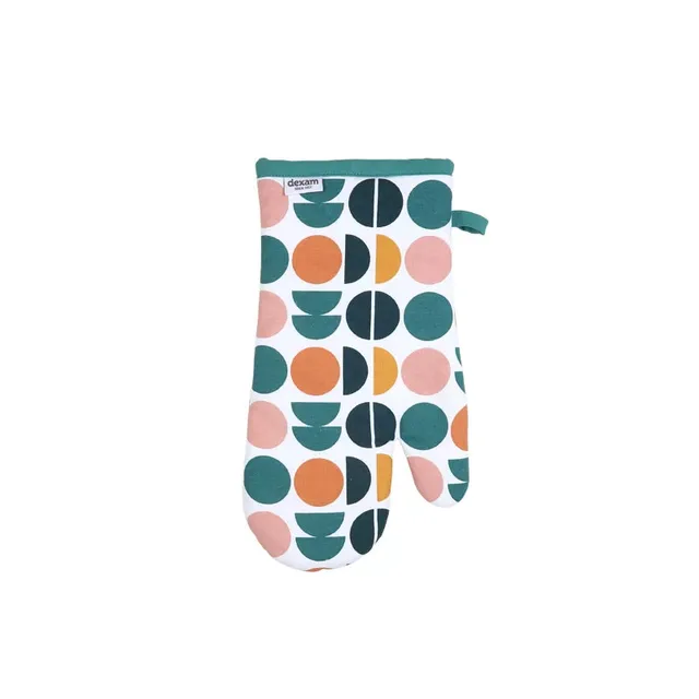 dexam-retro-spot-recycling-baumwolle-topfhandschuh-gauntlet-teal-retro-punkte-de image 1