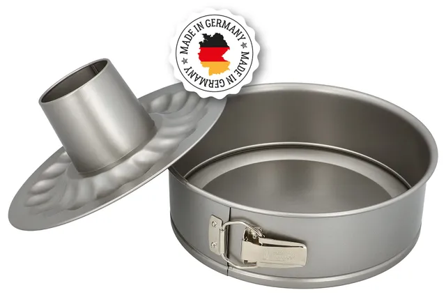 birkmann-springform-bakers-best-886063-28-cm-mit-zwei-b-den-flach-rohrboden-karb image 1
