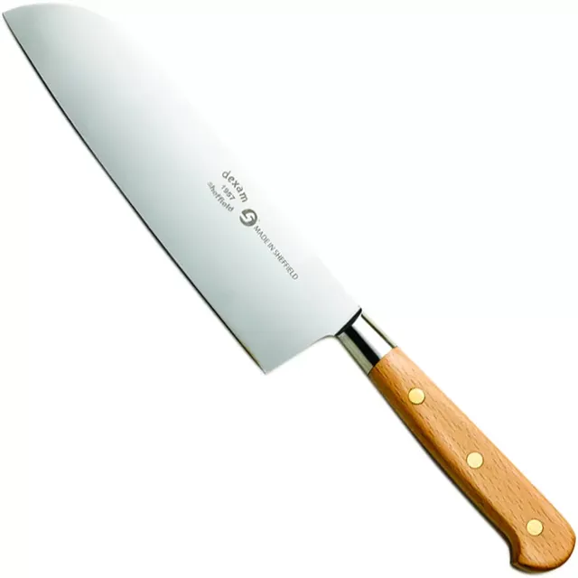 forest-and-forge-7-beechwood-santoku-knife-damast-santoku-messer-aus-sheffield-s image 1