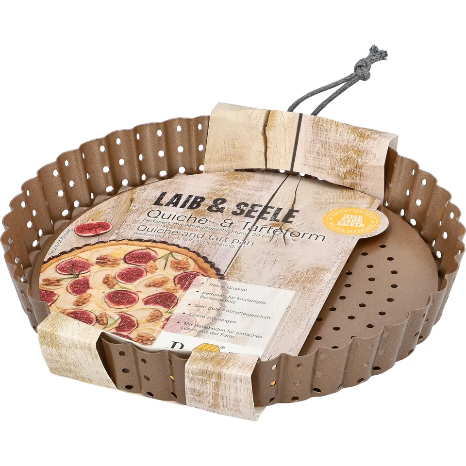birkmann-laib-seele-quiche-tarte-pizzaform-perforiert-20-cm-karbonstahl-bronze-m image 1