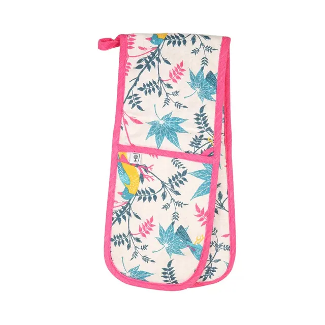 dexam-rhs-birds-double-oven-gloves-ofenhandschuhe-aus-bio-baumwolle-motiv-stone image 1
