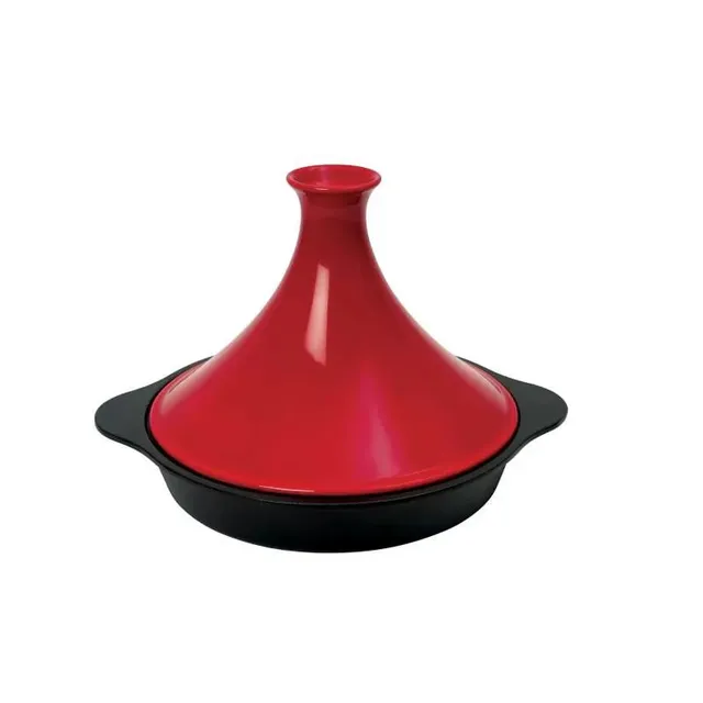 chasseur-24-cm-tajine-1-5-l-handgeschmiedetes-gusseisen-chilirot image 1