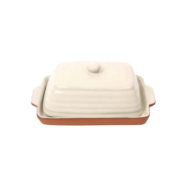 dexam-porto-terrakotta-rippen-butterdish-handglasiert-mikrowellen-ofengeeignet-s image 1