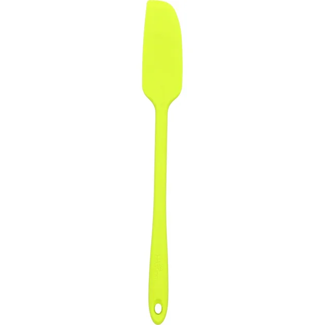 birkmann-teigschaber-schmal-lemon-green-silikon-teigschaber-mit-metallkern-hitze image 1