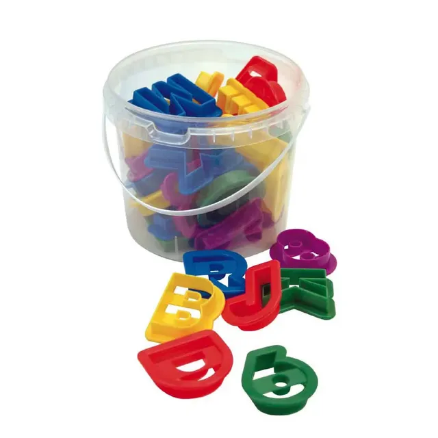 dexam-buchstaben-zahlen-keksausstecher-set-36-teilig-bunte-pl-tzchenformen-aus-k image 1
