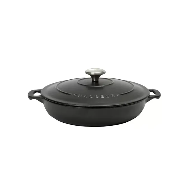 chasseur-24-cm-servier-kasserolle-aus-gusseisen-oval-1-5-l-emailliert-induktions image 1