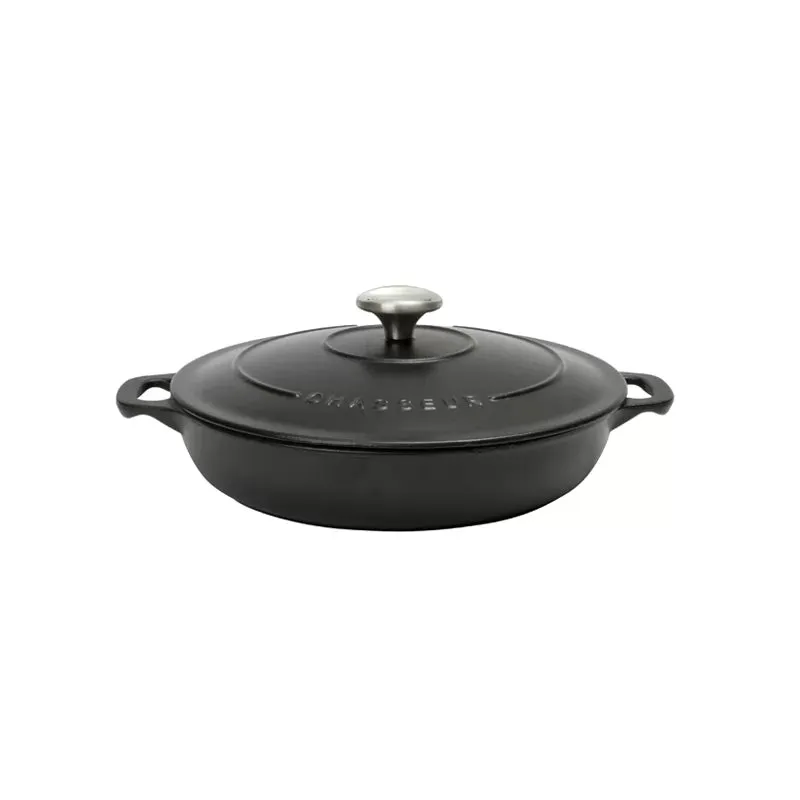 chasseur-24-cm-servier-kasserolle-aus-gusseisen-oval-1-5-l-emailliert-induktions image 1