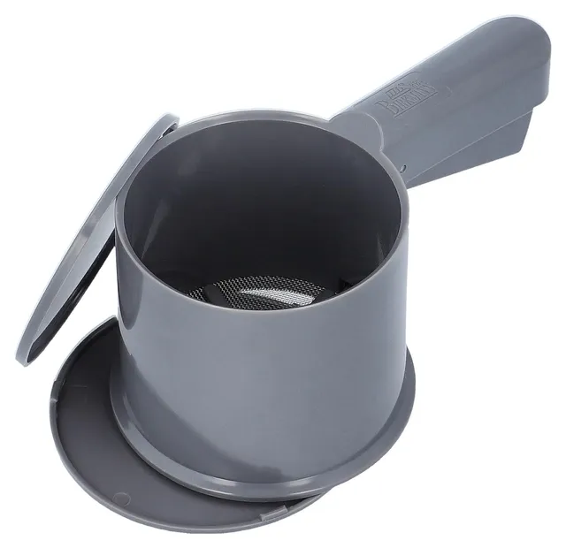 rbv-birkmann-mehlsieb-mit-deckel-easy-baking-10-cm-dunkelgrau-kunststoff image 1