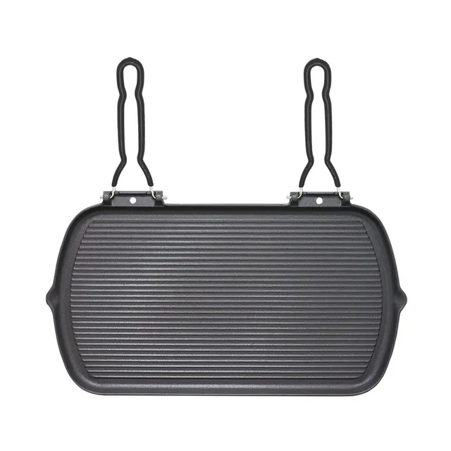 invicta-50-cm-supergrill-gusseisen-grillpfanne-mit-klappgriffen-schwarz-induktio image 1