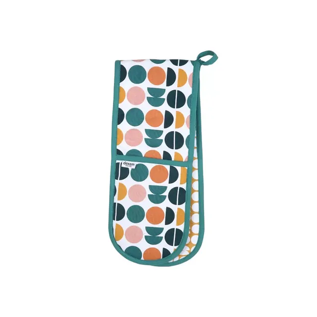 dexam-retro-spot-doppel-ofenhandschuh-aus-recycelter-baumwolle-teal-mit-aufh-nge image 1