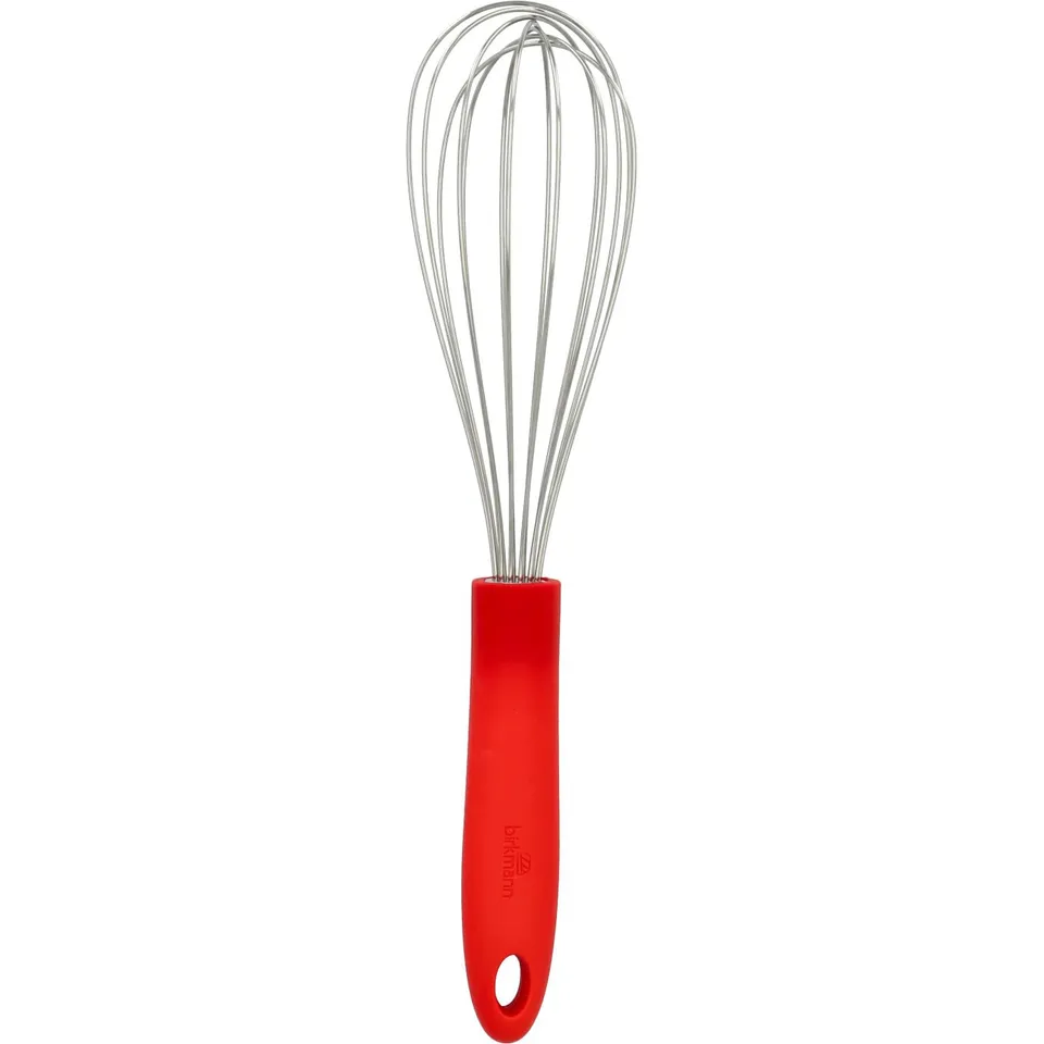 birkmann-schneebesen-cherry-red-29-cm-edelstahlkopf-mit-rutschfestem-silikongrif image 1
