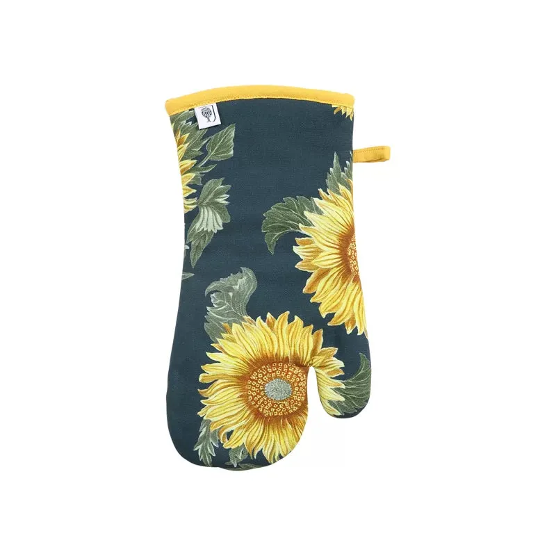 dexam-rhs-sunflower-ofenhandschuh-gauntlet-navy-sonnenblumen-bienen-print-hitzeb image 1