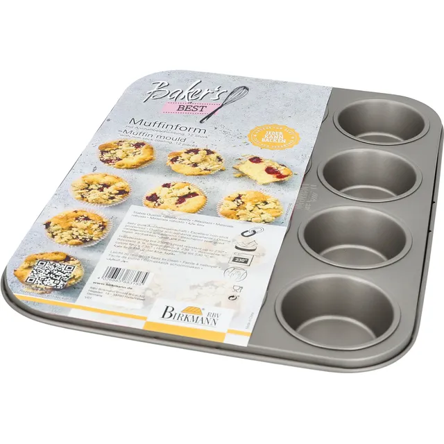birkmann-baker-s-best-muffinform-12-mulden-7-cm-karbonstahl-mit-marken-antihaftb image 1