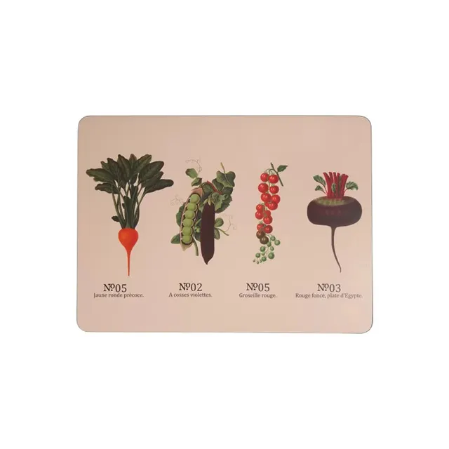 dexam-rhs-benary-vegetables-platzset-set-4-teilig-in-stone-untersetzer-mit-rutsc image 1