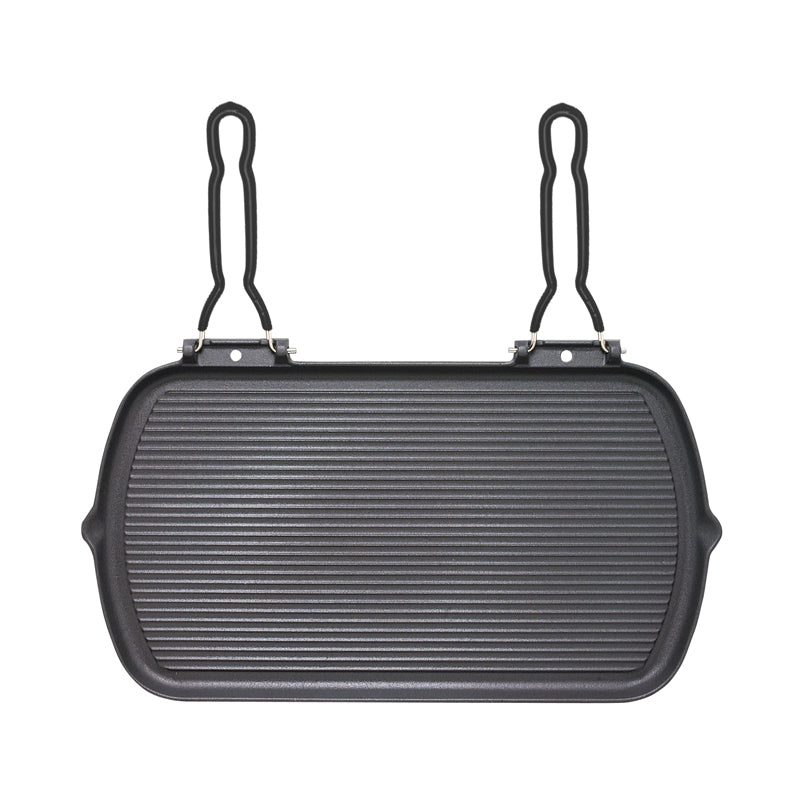 invicta-50-cm-supergrill-gusseisen-grillpfanne-mit-klappgriffen-schwarz-induktio image 1