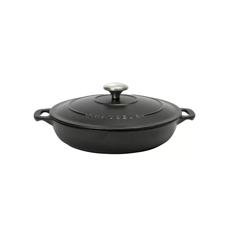 chasseur-24-cm-servier-kasserolle-aus-gusseisen-oval-1-5-l-emailliert-induktions image 1