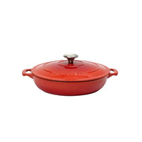chasseur-24-cm-servier-kasserolle-aus-gusseisen-oval-1-5-l-emailliert-induktions image 4