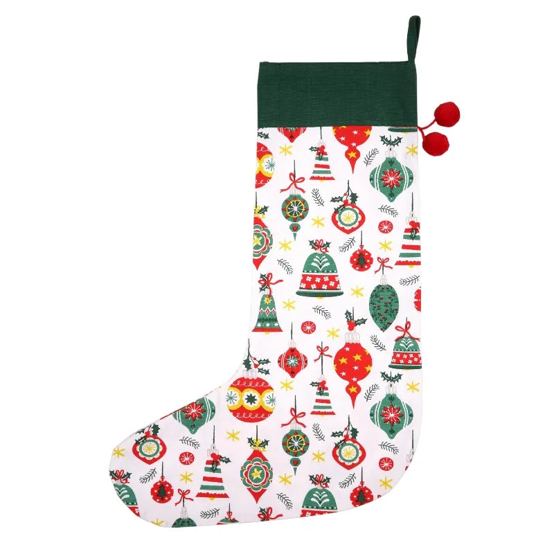 dexam-baubles-weihnachtsstrumpf-aus-recycelter-baumwolle-gr-n-ca-60-cm-mit-roten image 1