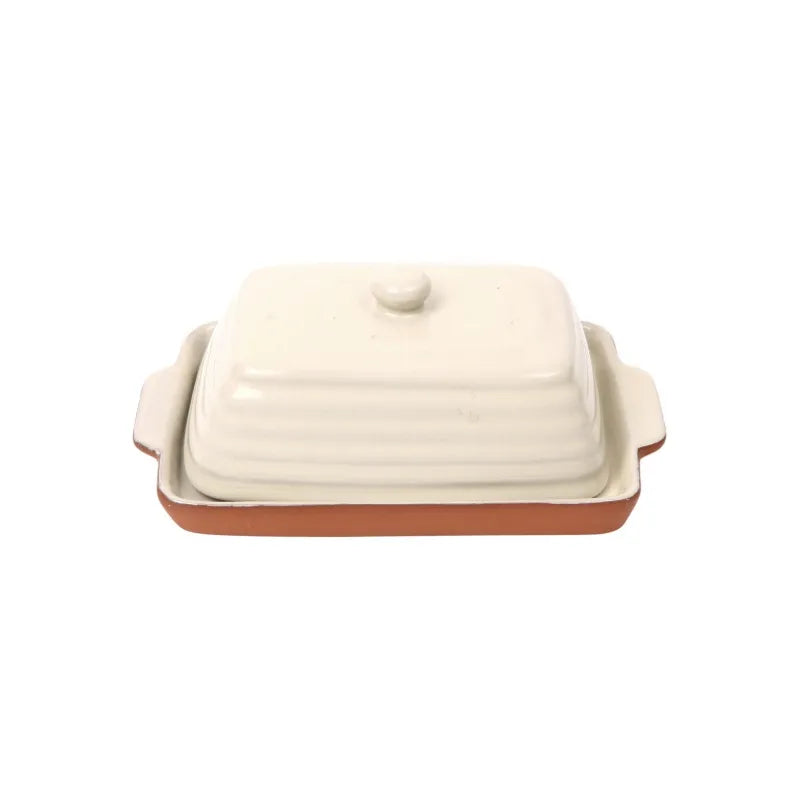 dexam-porto-terrakotta-rippen-butterdish-handglasiert-mikrowellen-ofengeeignet-s image 1