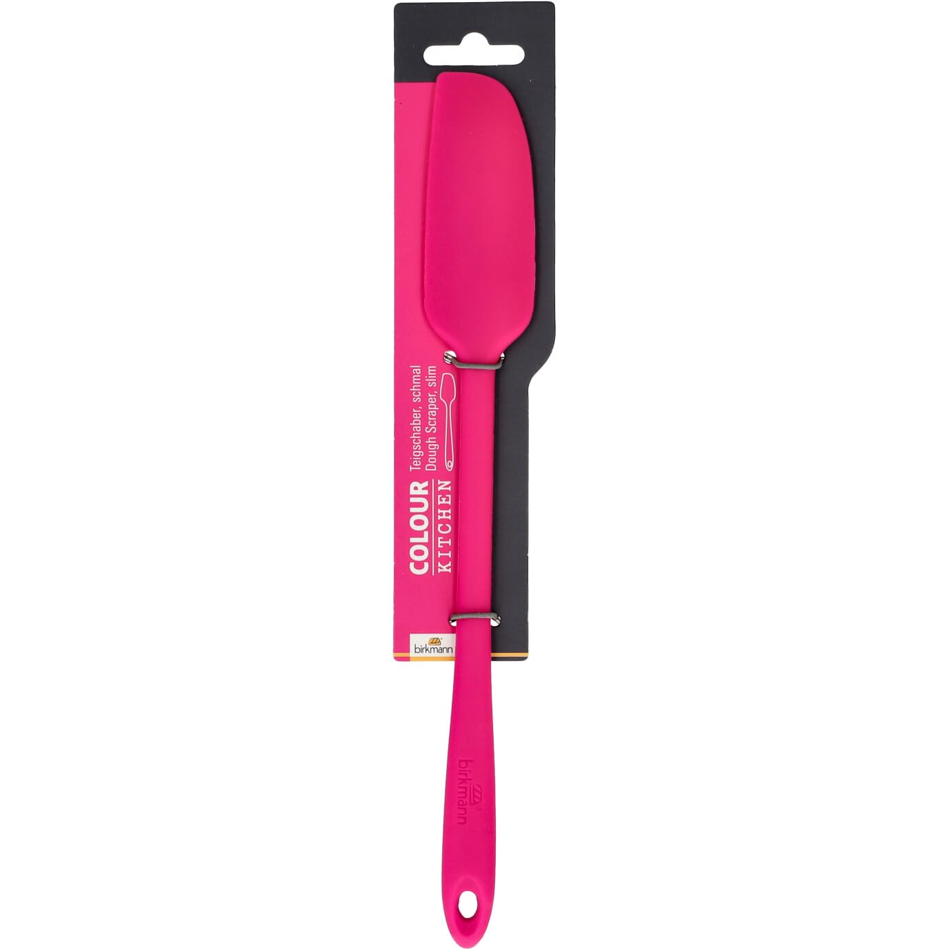birkmann-teigschaber-schmal-electric-pink-silikon-spatel-mit-metallkern-27-5-cm- image 2