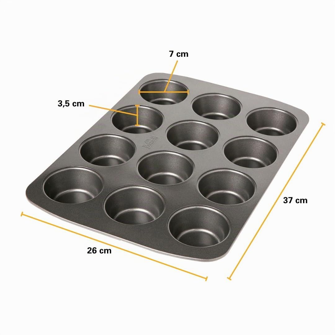 birkmann-easy-baking-muffinform-12-fach-antihaftbeschichtetes-karbonstahl-muffin image 2