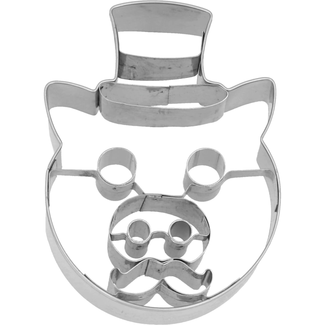 birkmann-pl-tzchenausstecher-schweinchen-mit-zylinder-edelstahl-ausstechform-mit image 1