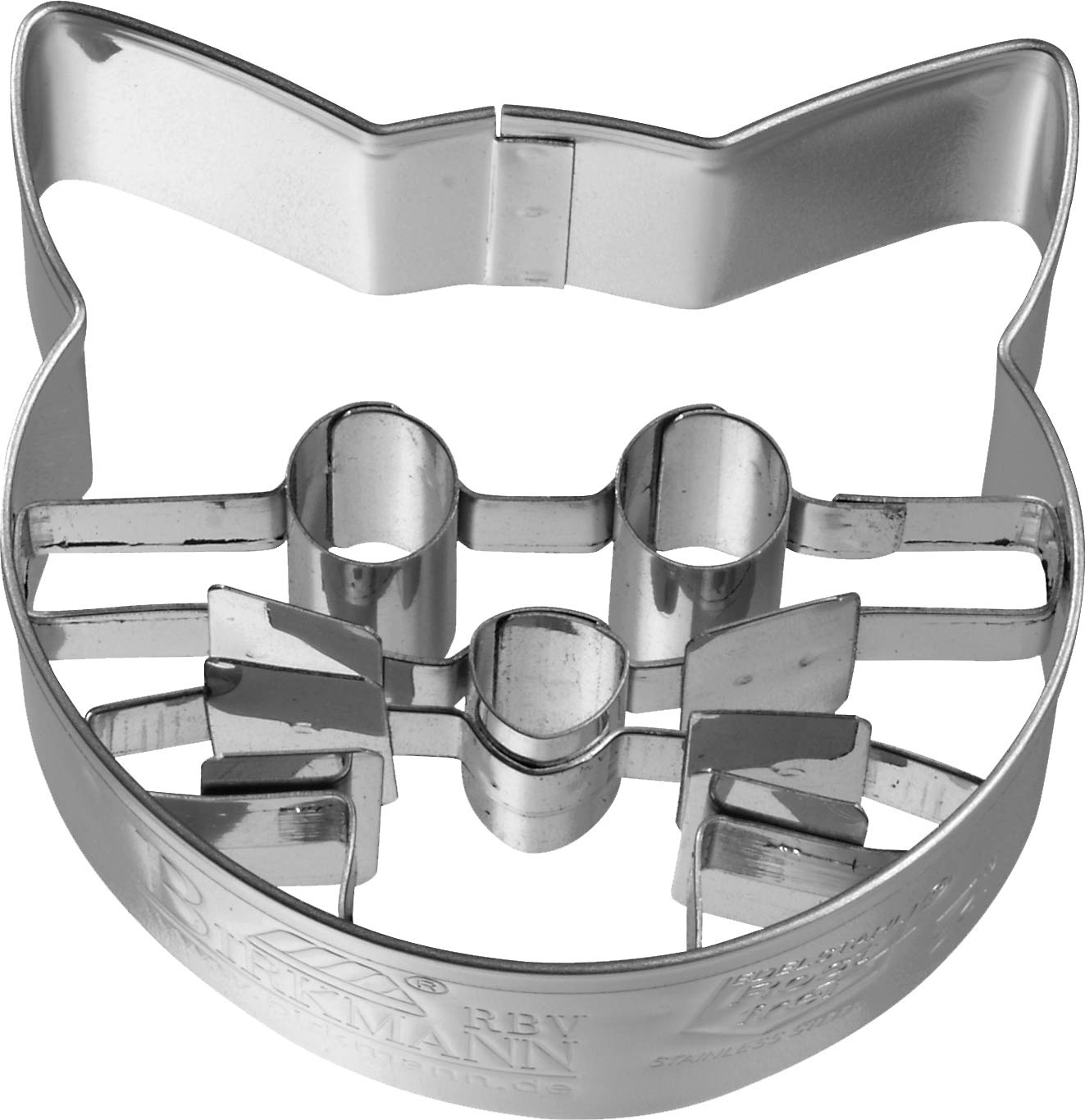 birkmann-ausstechform-katze-kopf-5-5-cm-edelstahl-ausstecher-mit-innenpr-gung-f- image 1
