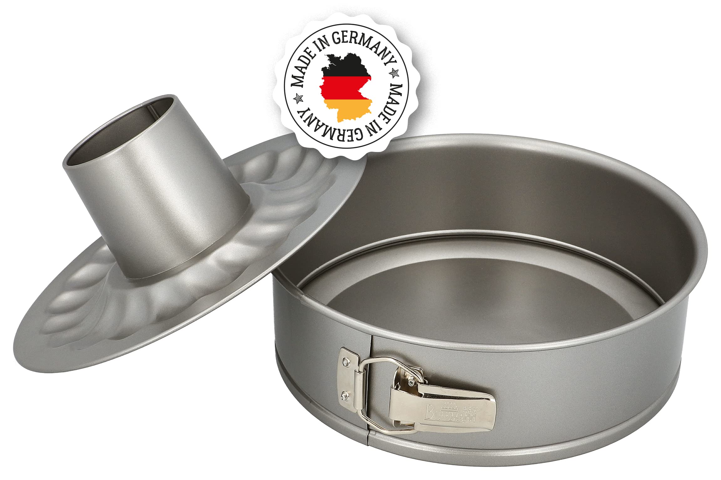 birkmann-springform-bakers-best-886063-28-cm-mit-zwei-b-den-flach-rohrboden-karb image 1