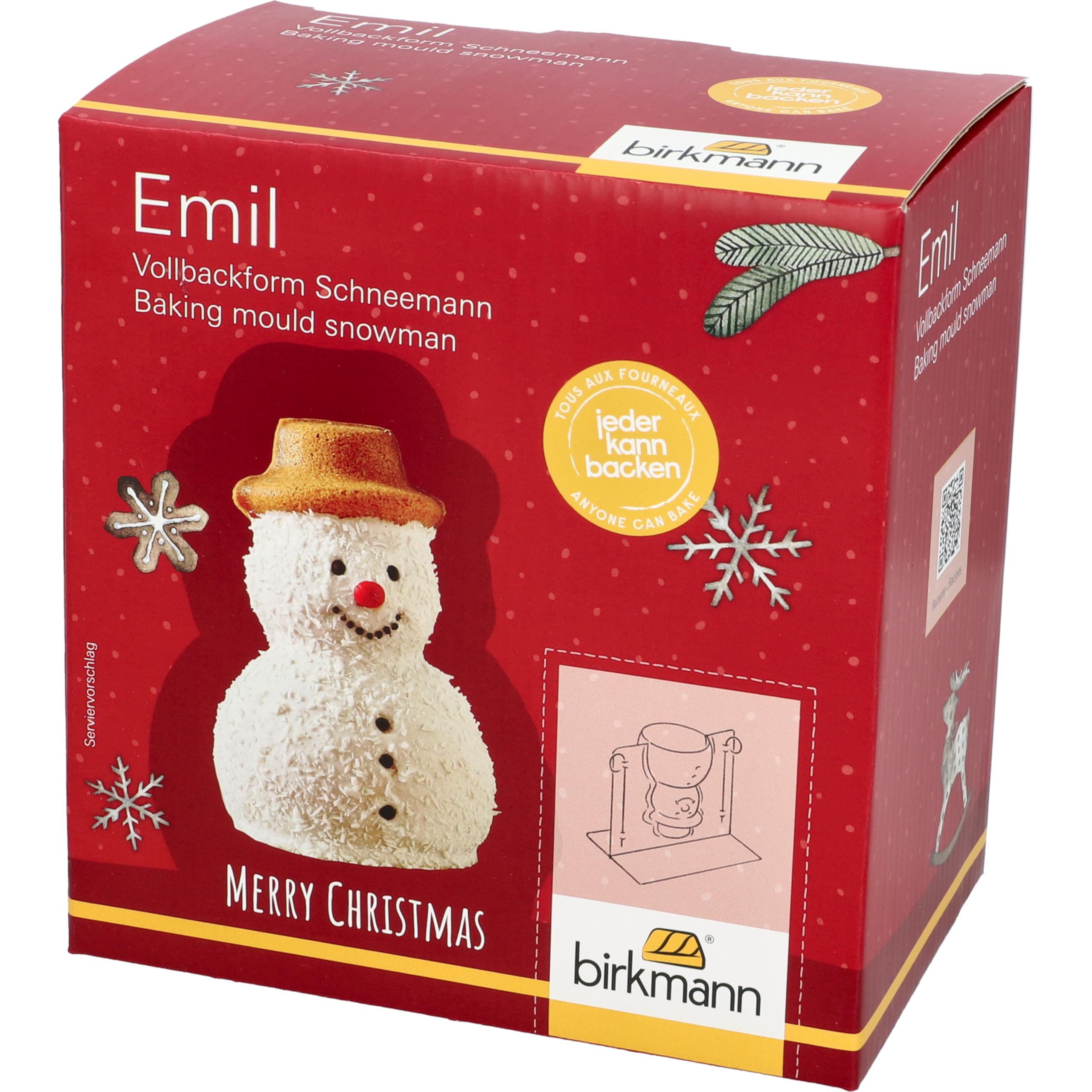 birkmann-vollbackform-emil-der-schneemann-3d-karbonstahl-mit-antihaftbeschichtun image 3