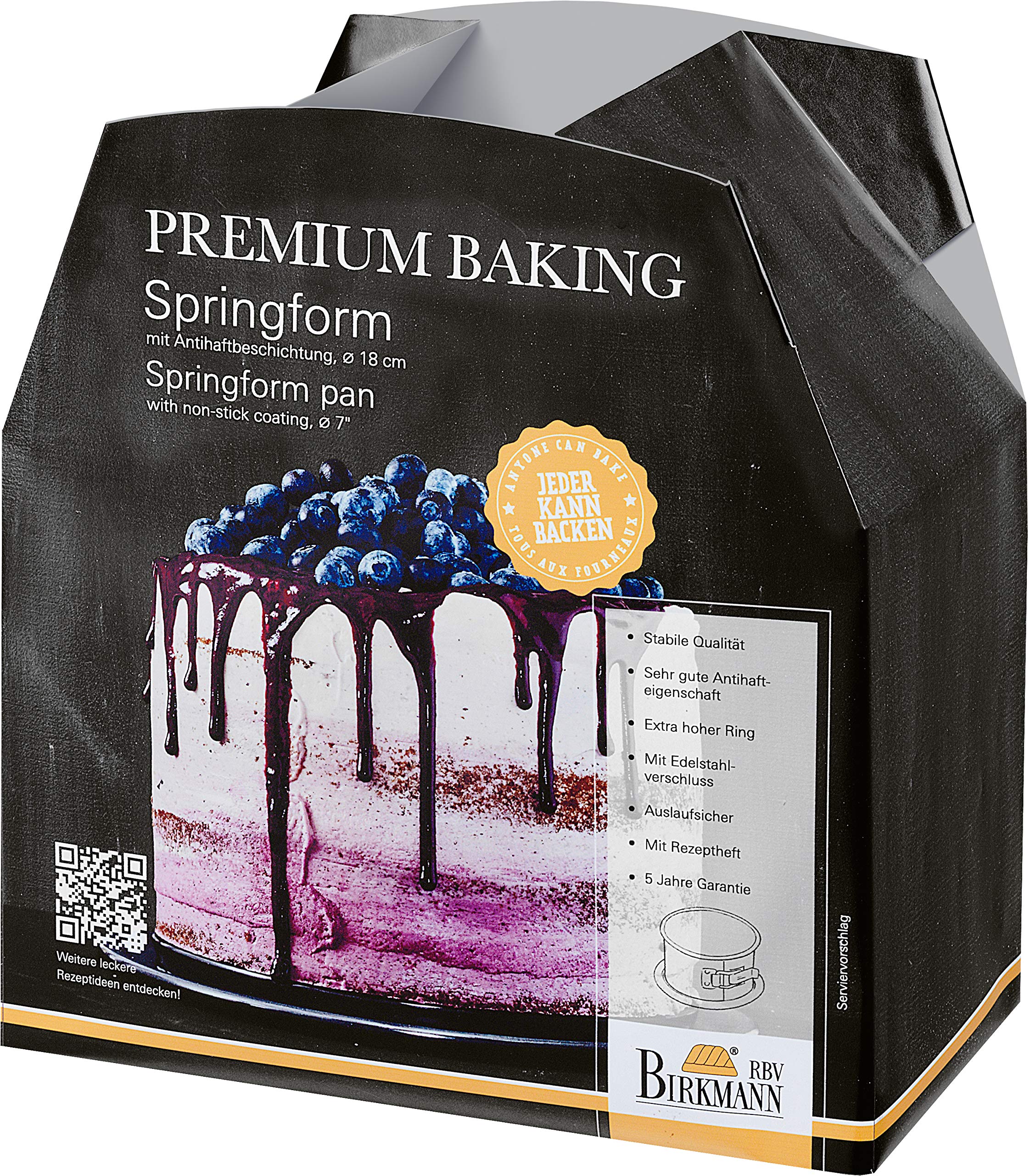 birkmann-premium-baking-springform-882133-runde-springform-18-cm-mit-12-cm-hohem image 2